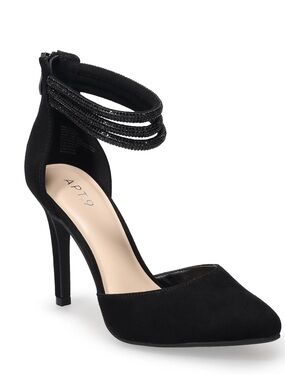 NEW Apt. 9® Emrys Women's Studded Ankle Strap in black size: 9.5